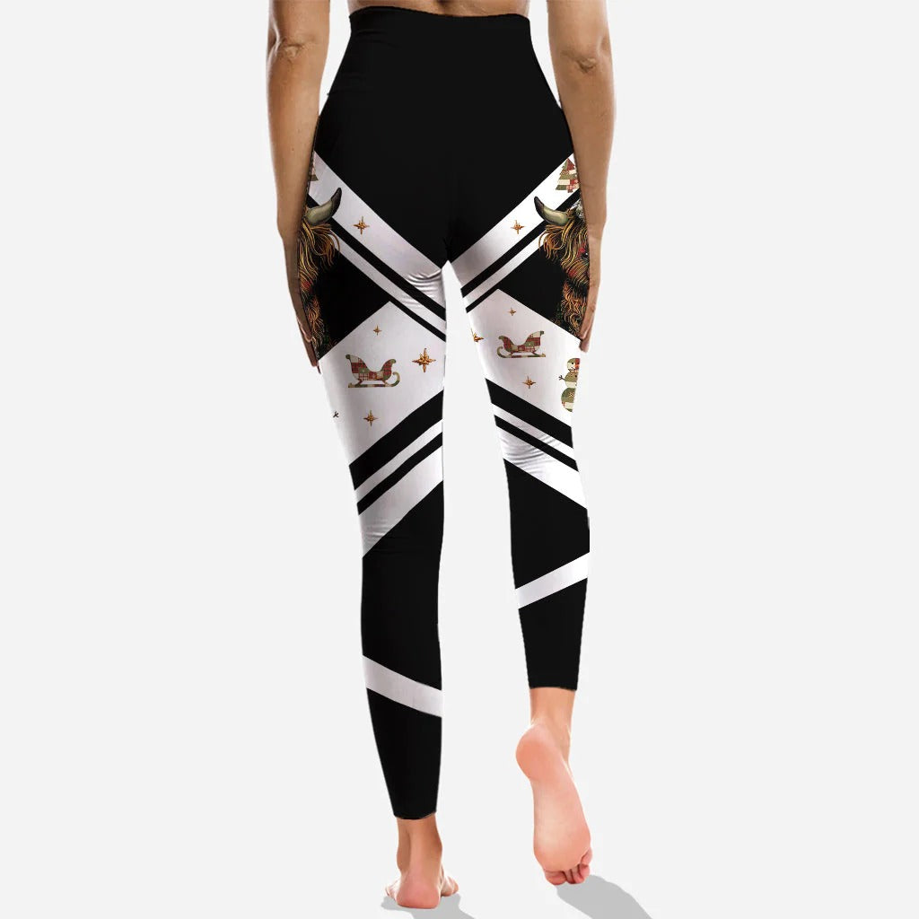 Personalized Cute Hightland Cow - Highland Cow Hoodie and Leggings