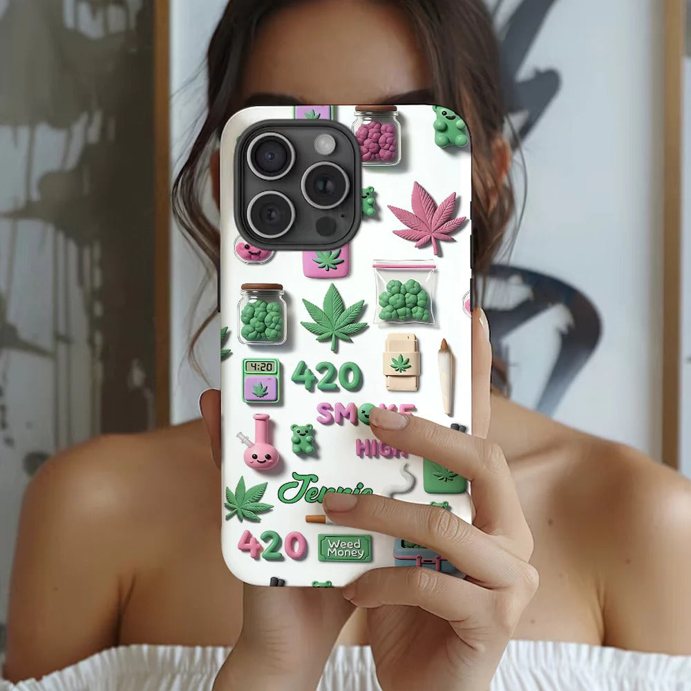 Stoner Chic Phone case, Personalized Weed Phone Case