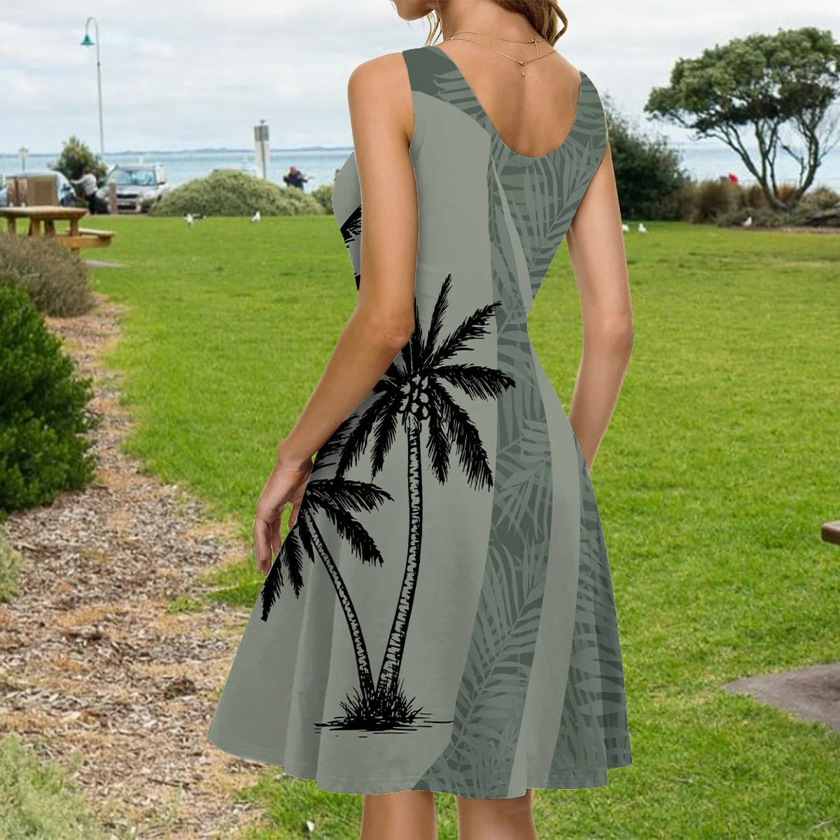 Coconut Tree - Personalized Sleeveless Dress