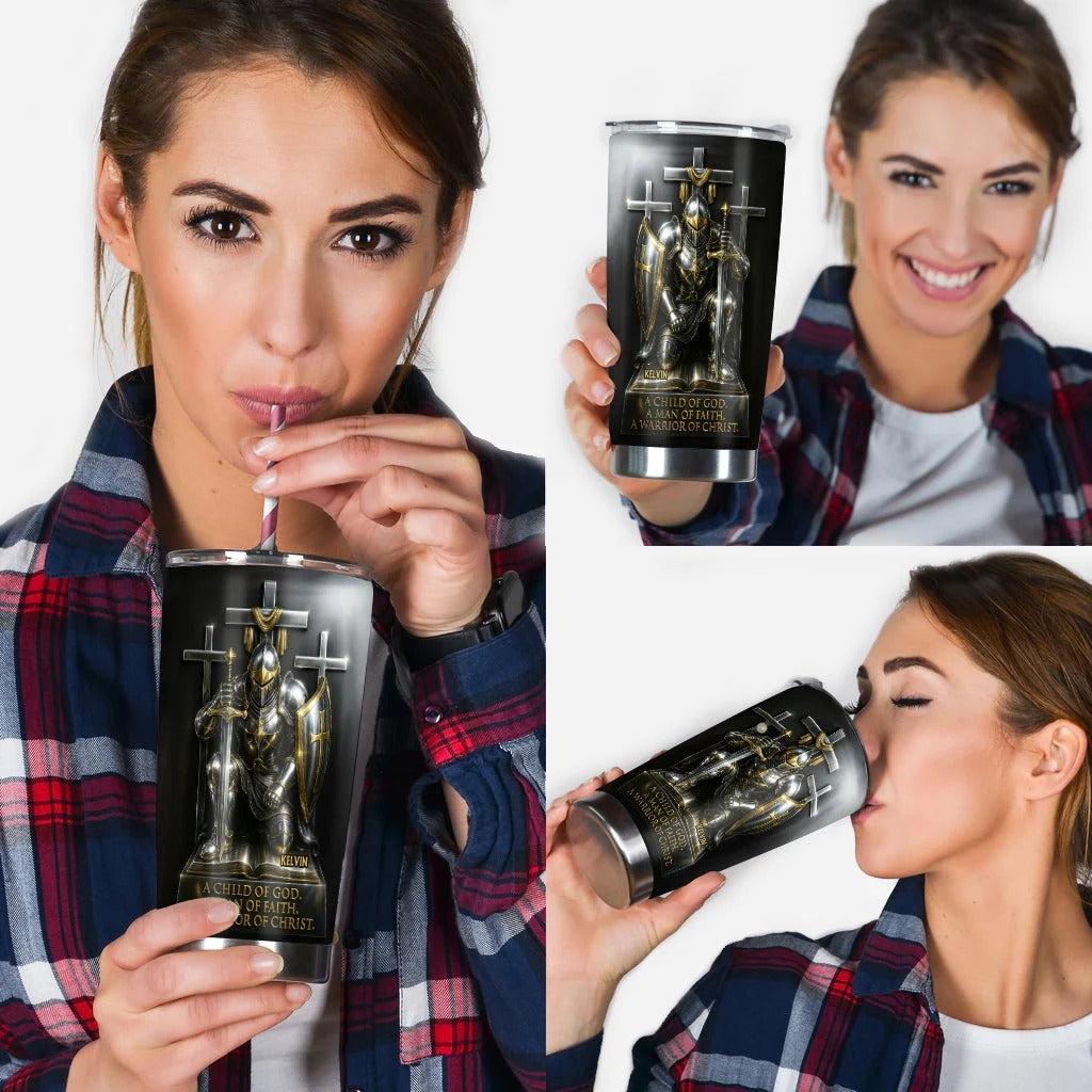 Faith Love, God Lover - Personalized Jesus Tumbler