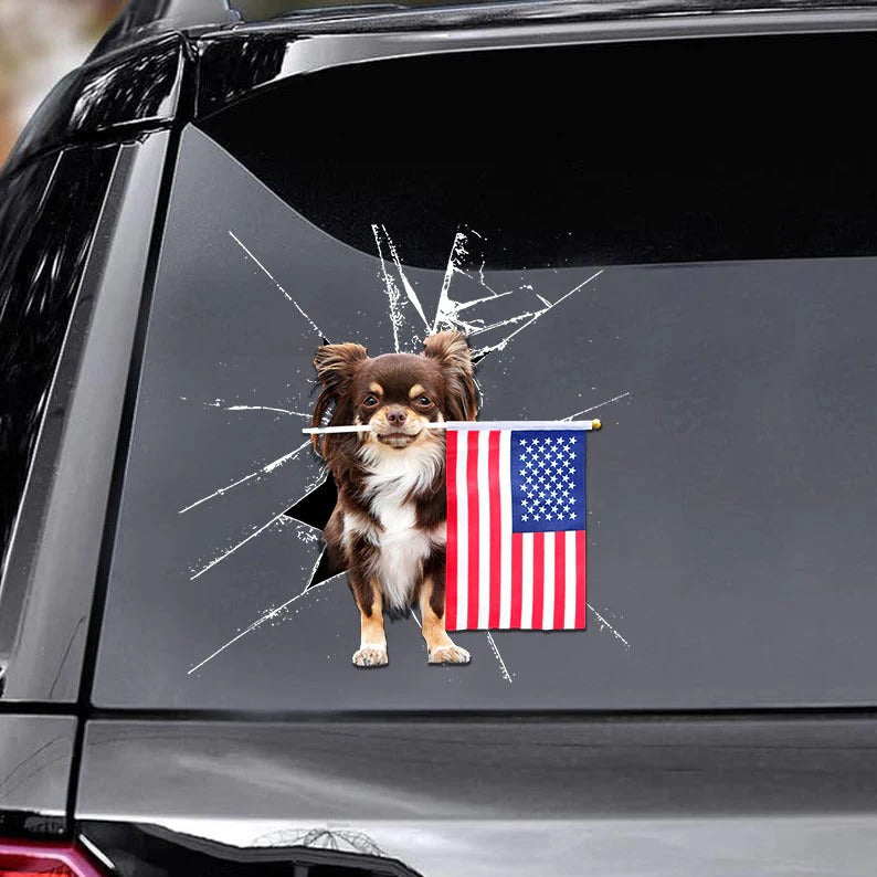 Dog america Vinyl Decal, Dog Decal