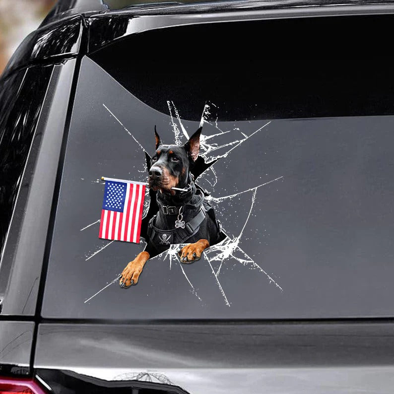 Dog america Vinyl Decal, Dog Decal