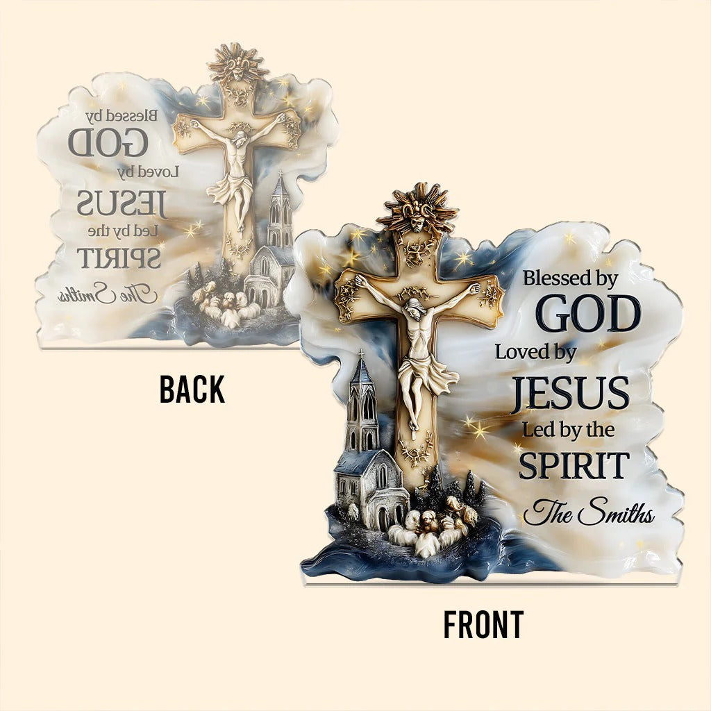 Blessed By God- Personalized Custom Shaped Acrylic Plaque