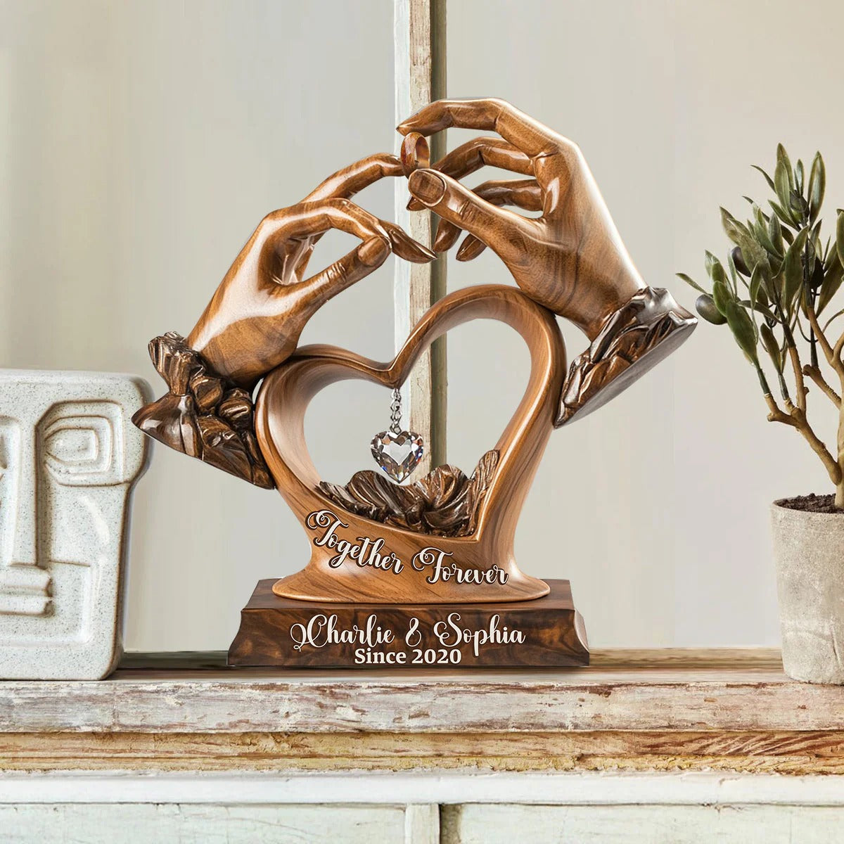 Engagement Wedding Anniversary - Personalized Custom Shaped Acrylic Plaque