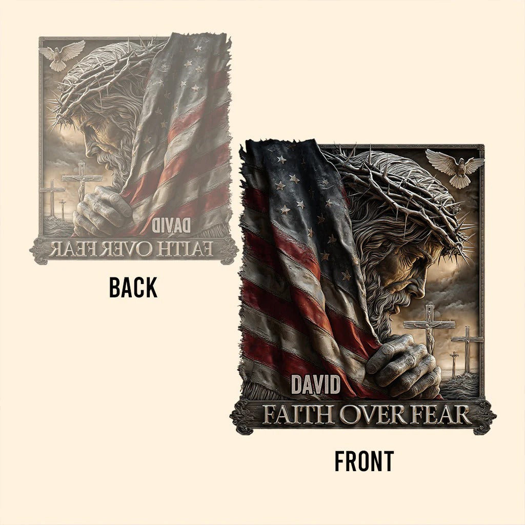 Faith Over Fear - Personalized Custom Shaped Acrylic Plaque