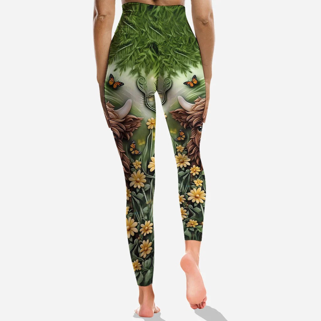 Baby Highland Cow - Personalized Hoodie and Leggings