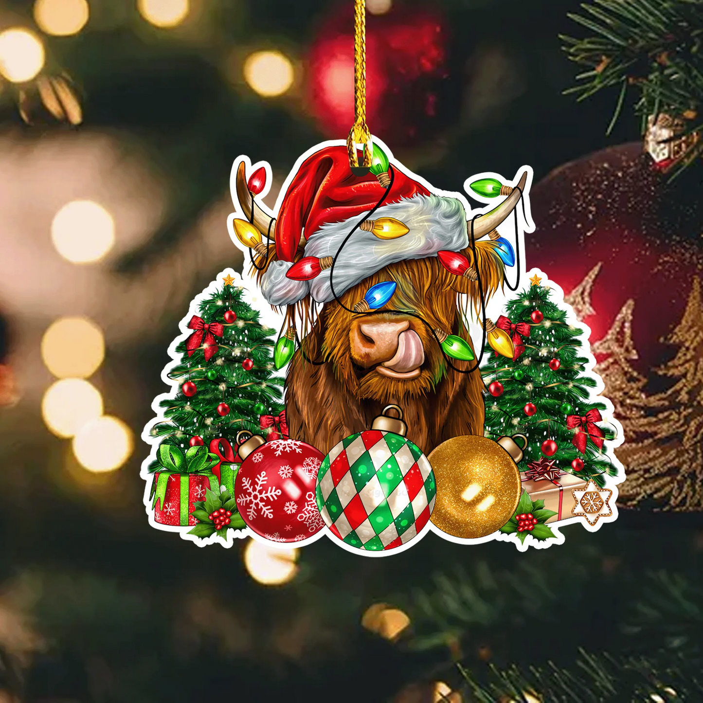 All I Want For Christmas Personalized Acrylic Ornament - Gift For Cow Lover's