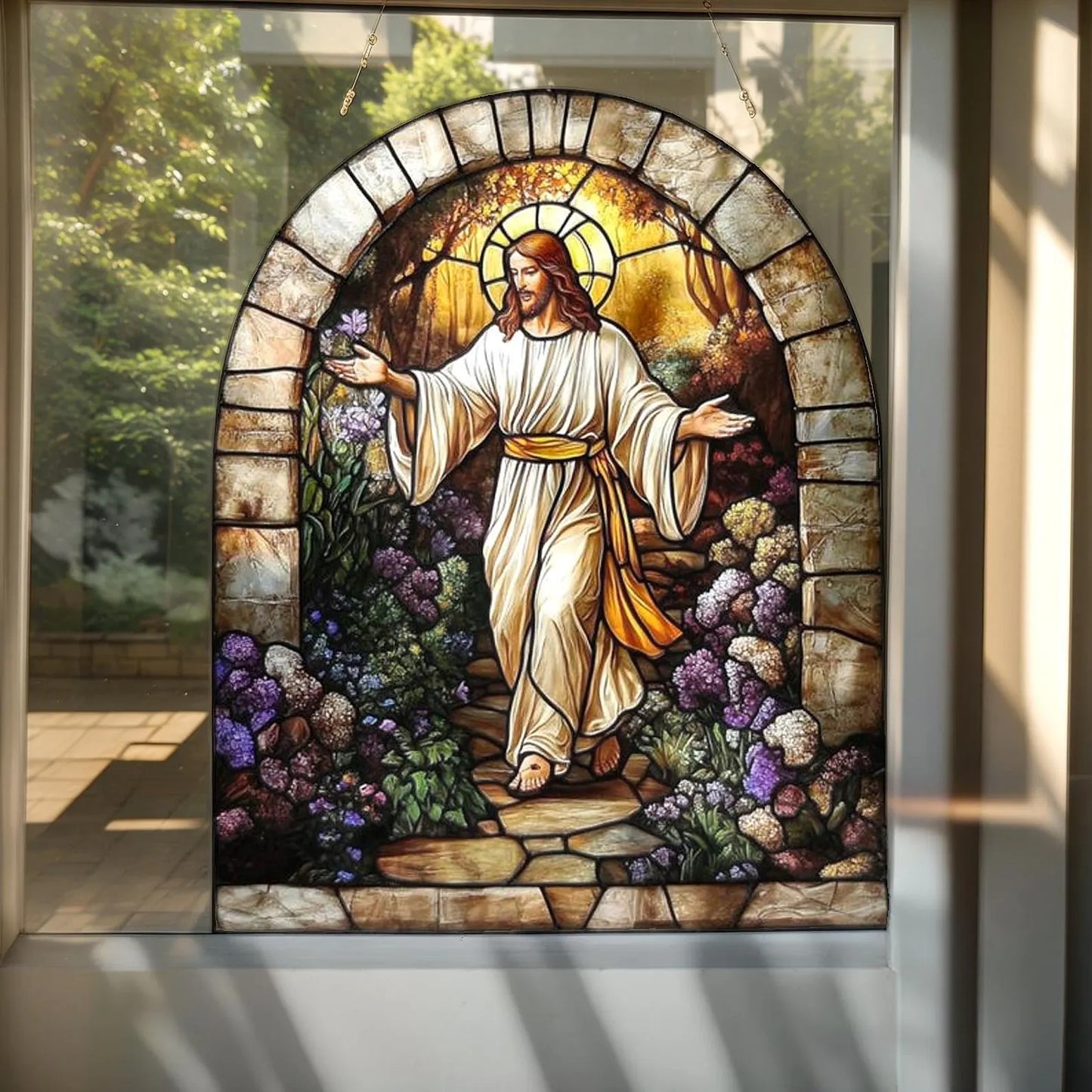 Jesus Christ Acrylic Window, Christian Acrylic Window Hanging