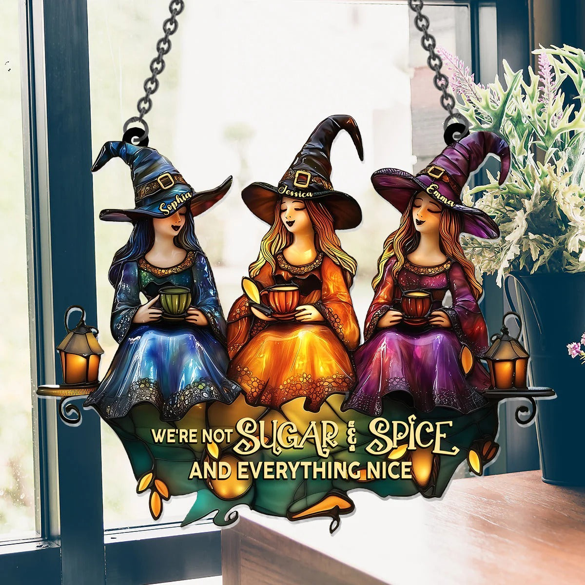We Are Not Sugar And Spice And Everything Nice – Personalized Acrylic Window
