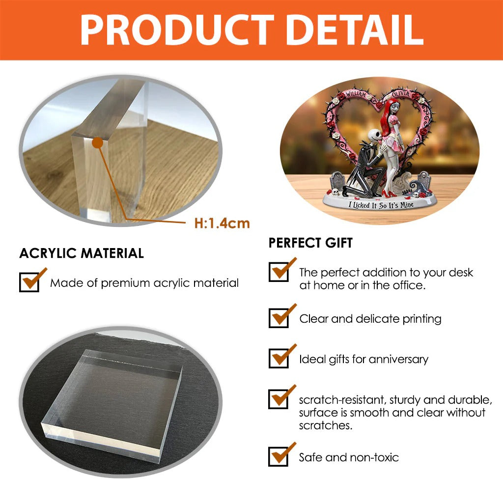 I Licked It So It's Mine - Personalized Custom Shaped Acrylic Plaque