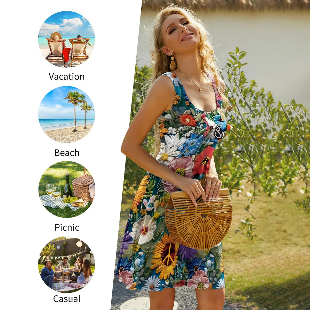 You Belong Among The Wildflowers - Personalized Sleeveless Dress