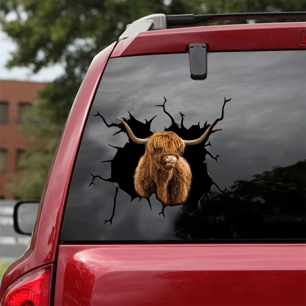 Cow Crack Sticker, Cow Sticker, Decal