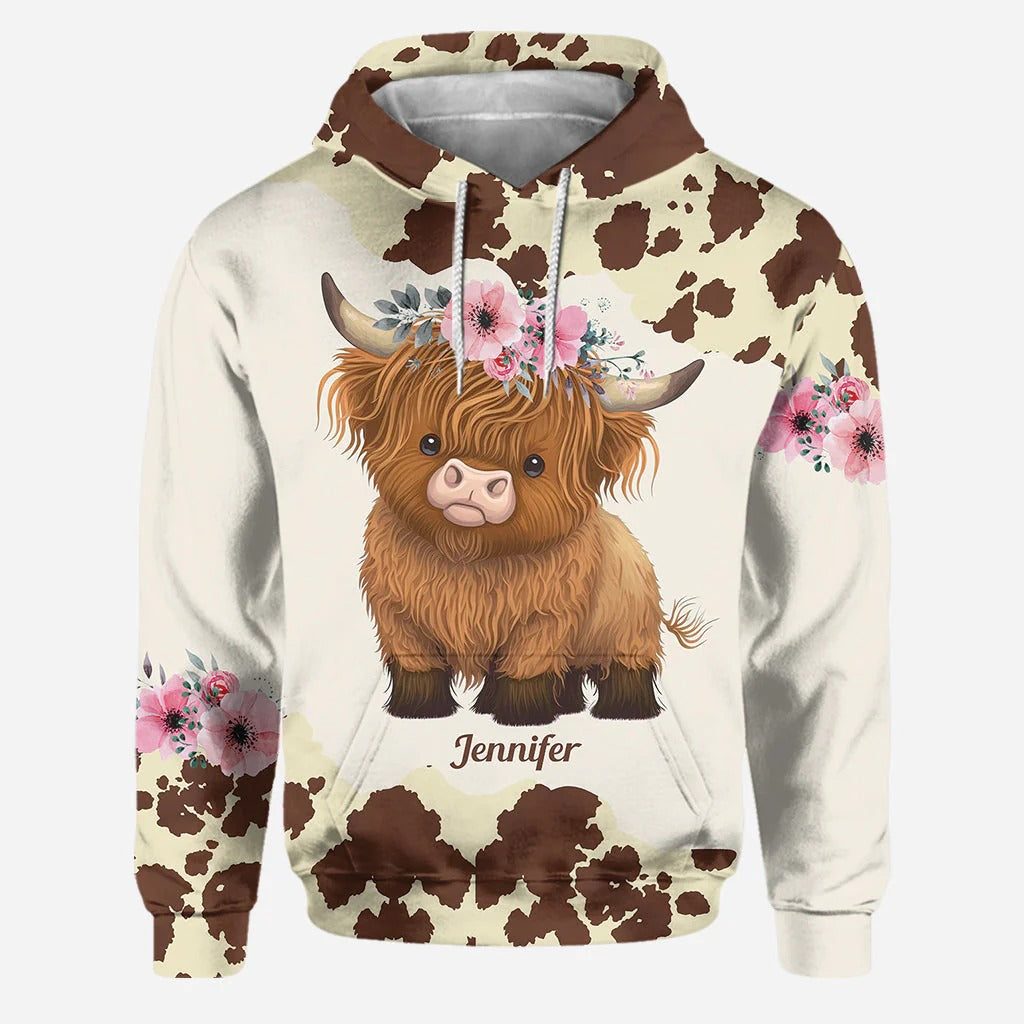Just A Girl Who Loves Highland Cow - Personalized Hoodie and Leggings