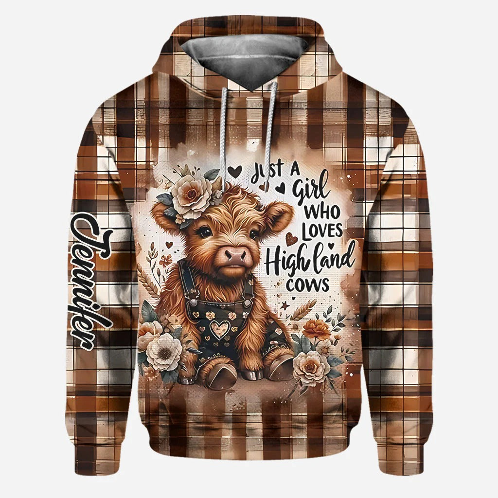 Love Highland Cows - Personalized Hoodie and Leggings