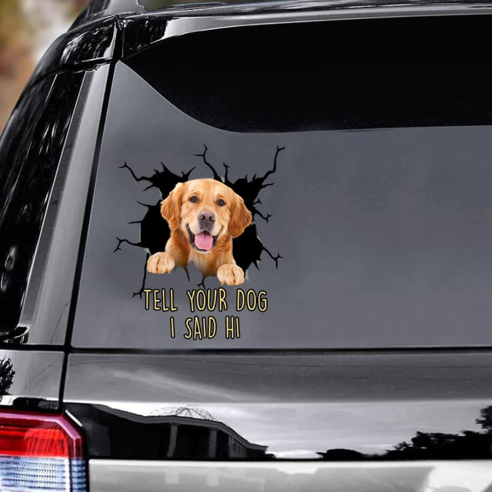 Funny Labrador Car Sticker, Dog Decal