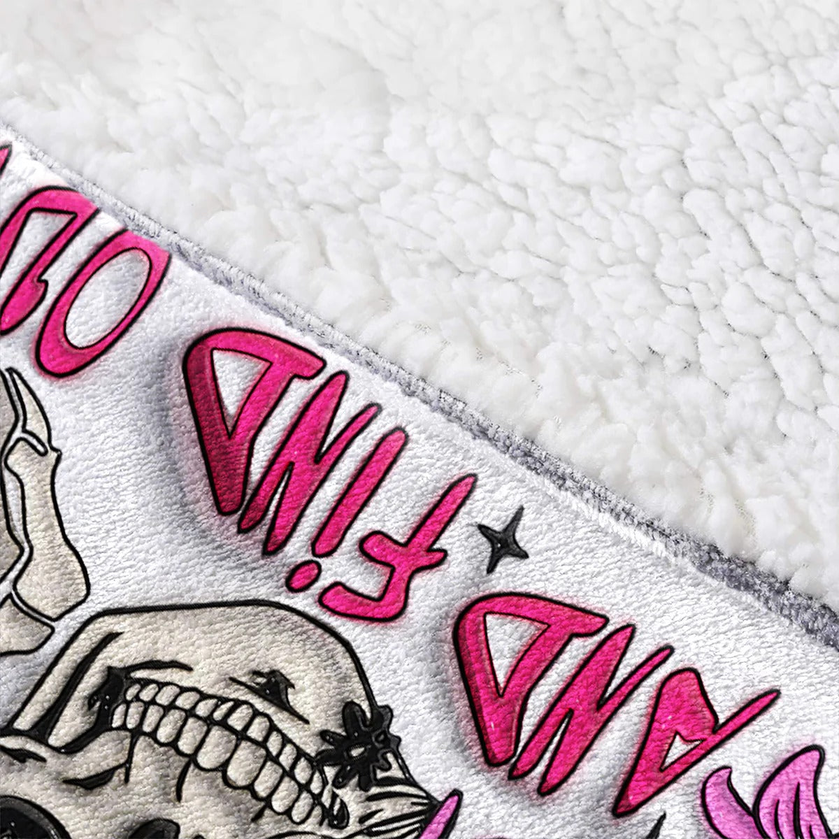 F*ck Around And Find Out - Personalized Skull Blanket Hoodie