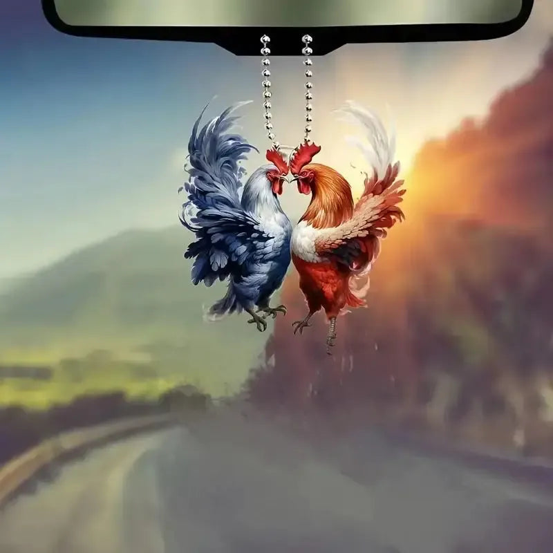 Dual-Colored Rooster Acrylic Ornament - Gift For Chicken Lover's