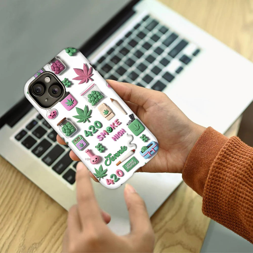 Stoner Chic Phone case, Personalized Weed Phone Case