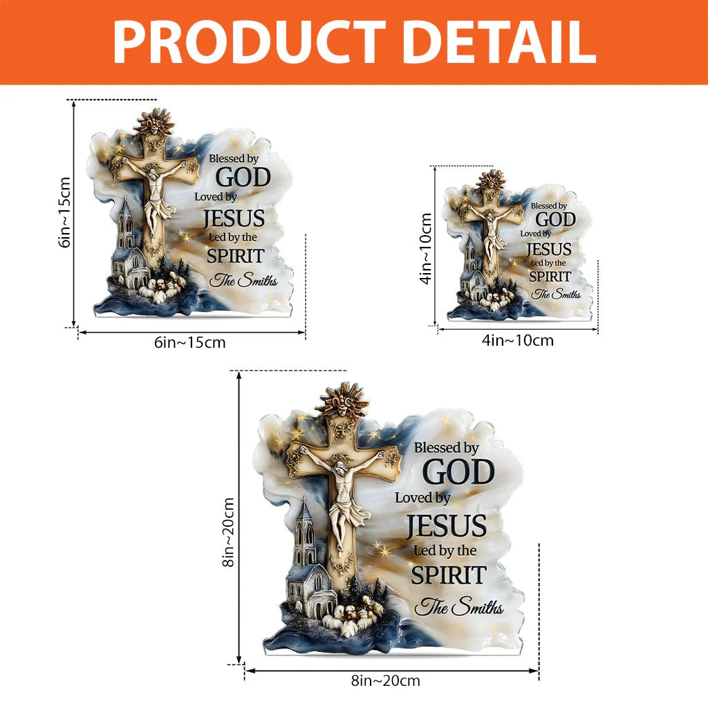 Blessed By God- Personalized Custom Shaped Acrylic Plaque