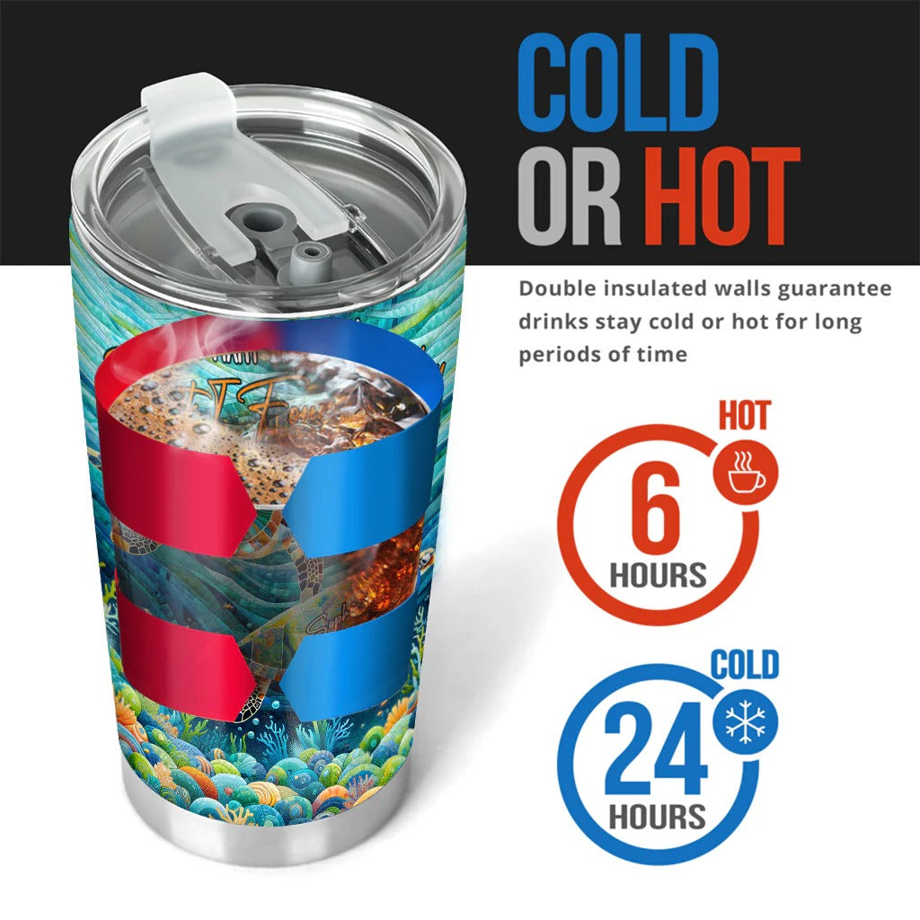 You & Me And The Sea, Personalized Turtle Tumbler