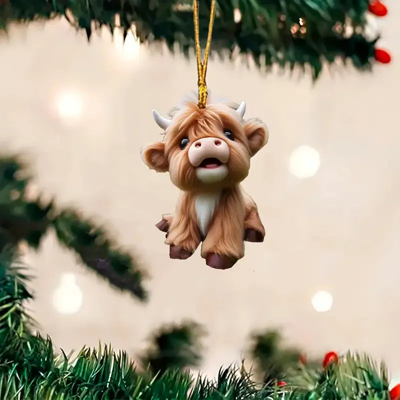 Cow Super Cute Acrylic Ornament - Gift For Cow Lover's