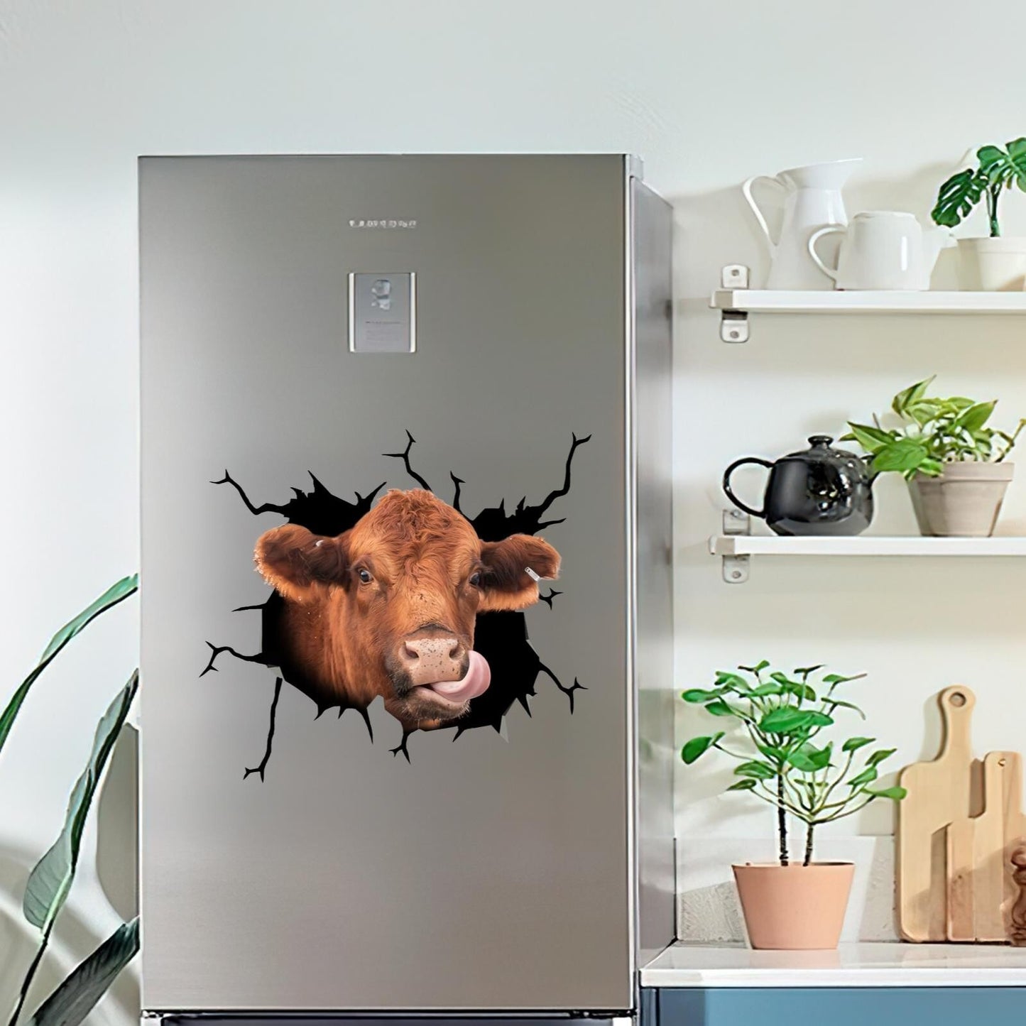 Red Angus Cow Decor Stickers Cow Wall Decal