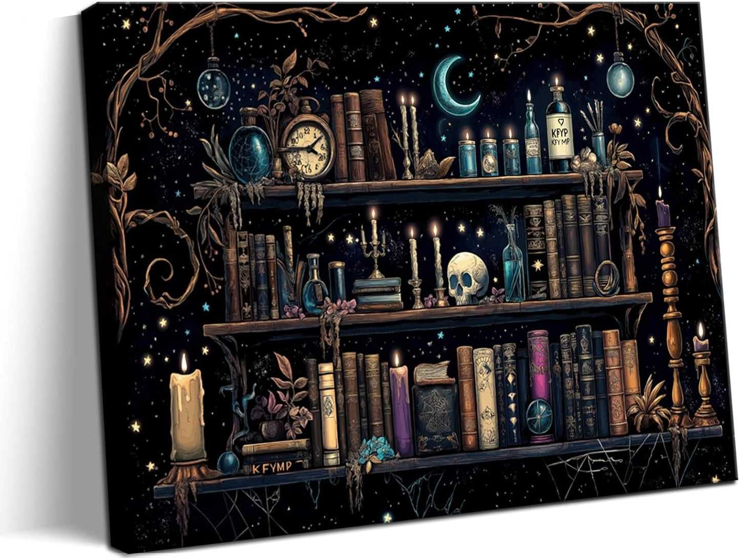 Witch Canvas, Witch Halloween Poster, Wall Decor