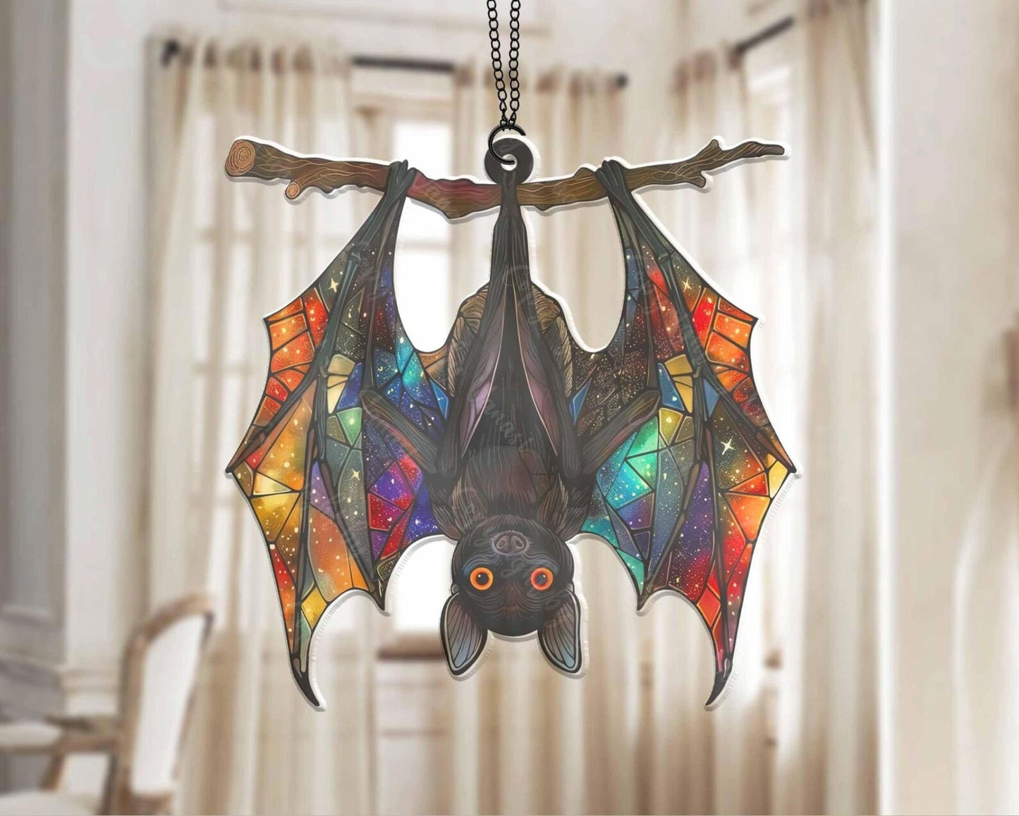 Gothic Bat Acrylic Window Suncatcher