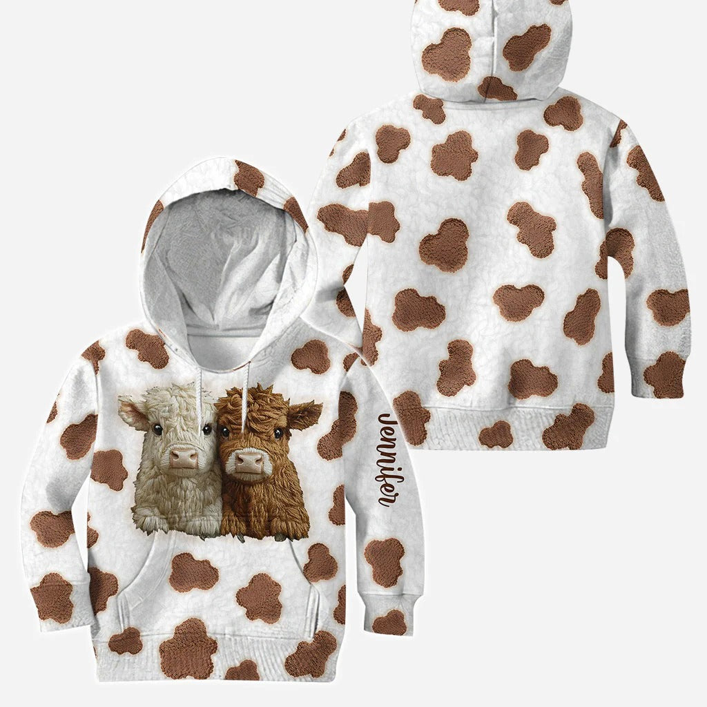 Adorable Highland Cows - Personalized Hoodie and Leggings