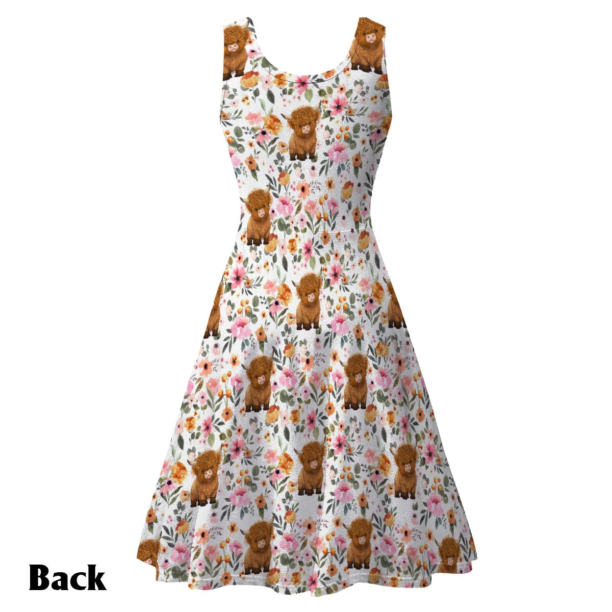 Just A Girl Who Loves Highland Cows- Personalized Sleeveless Dress