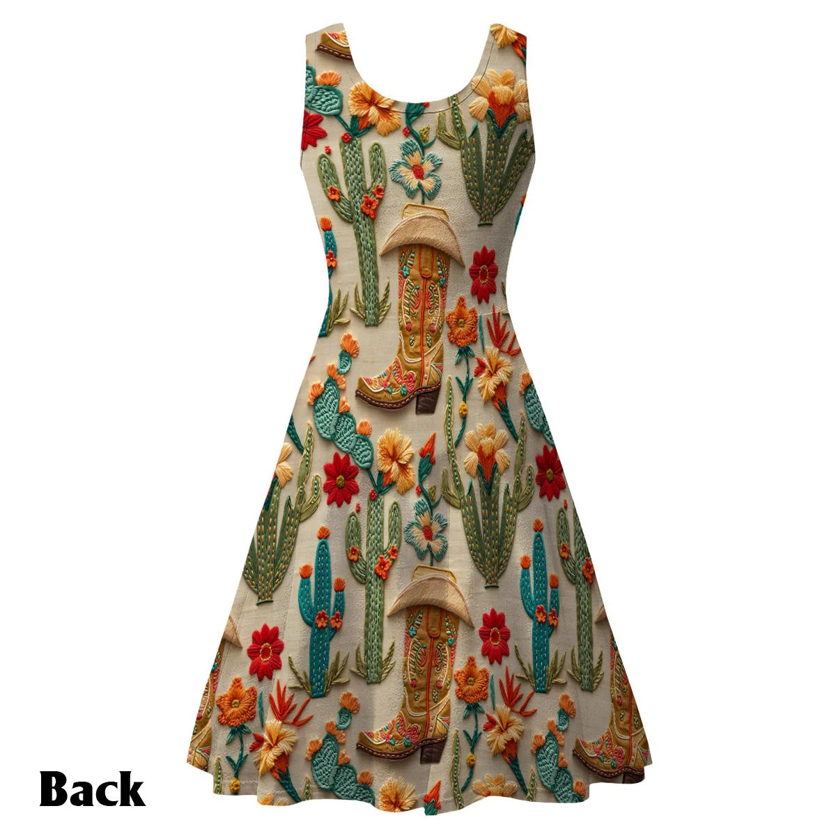 Cactus Cowgirl - Personalized Sleeveless Dress