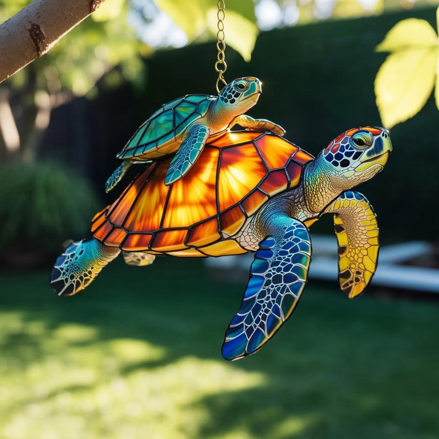 Turtle Mom and Baby - Personalized Acrylic Window