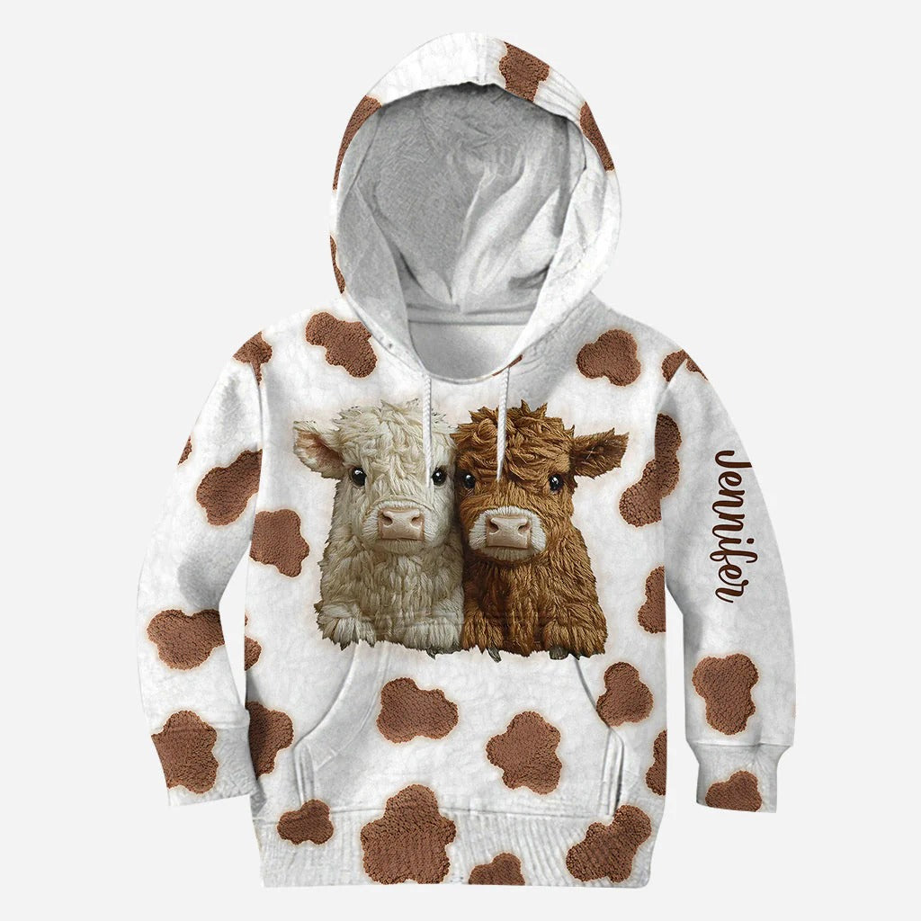 Adorable Highland Cows - Personalized Hoodie and Leggings