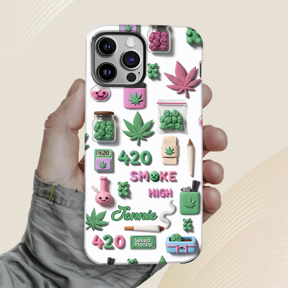 Stoner Chic Phone case, Personalized Weed Phone Case