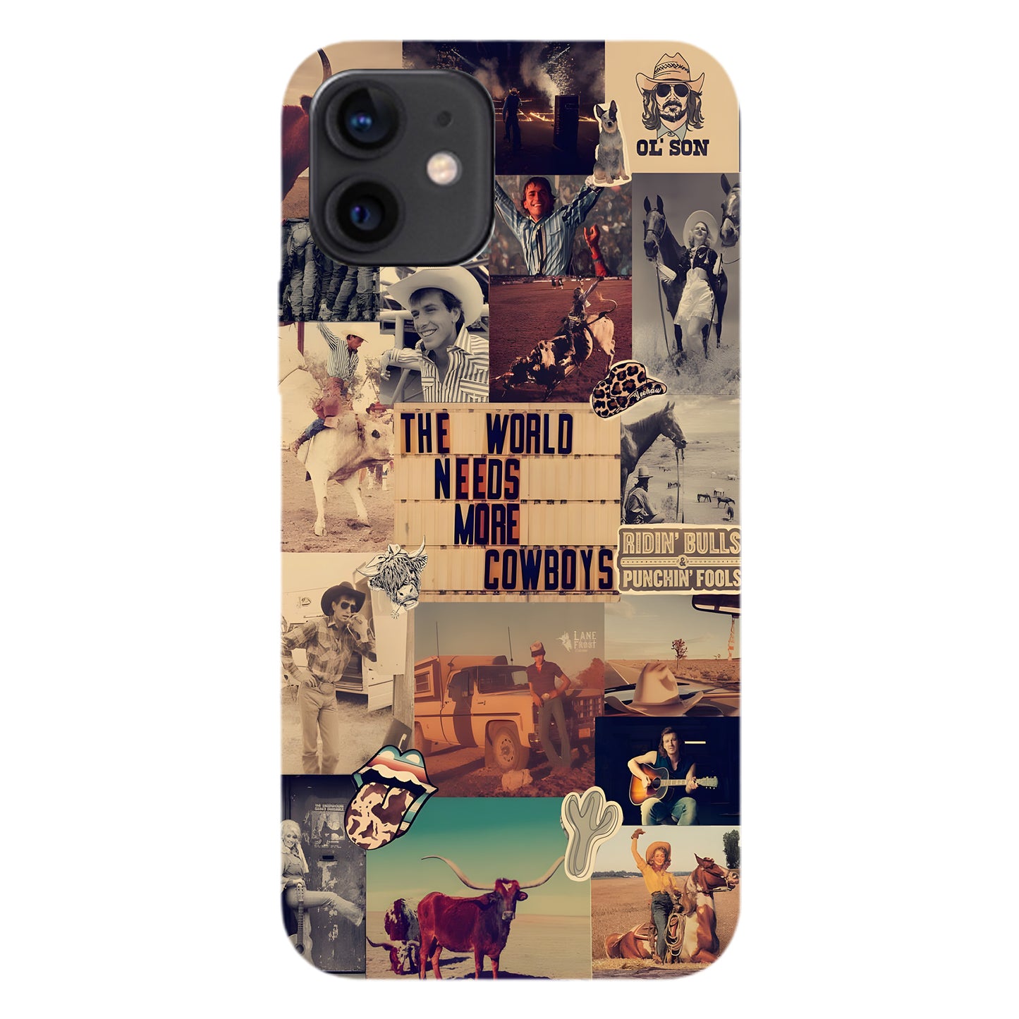 Rodeo Roots Collage – Vintage Cowboy Phone Case