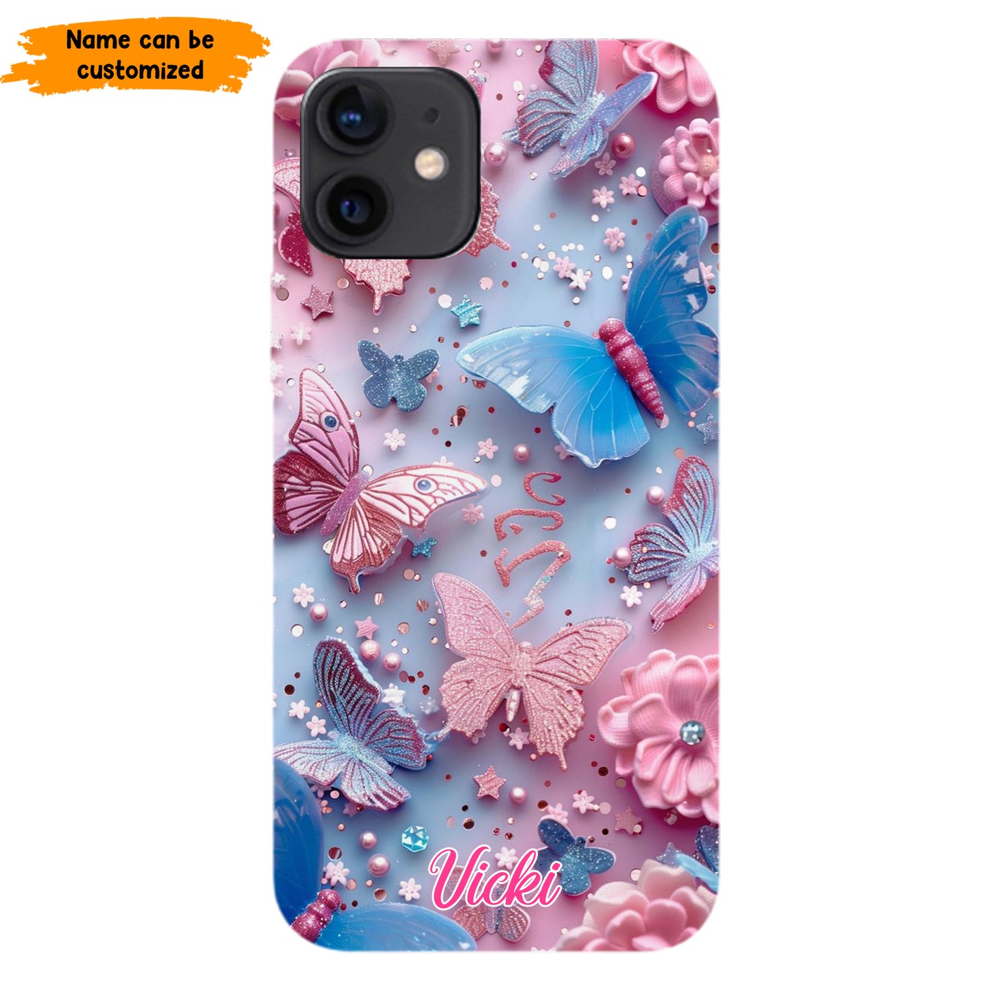 Colorful Butterfly - Personalized Phone Case