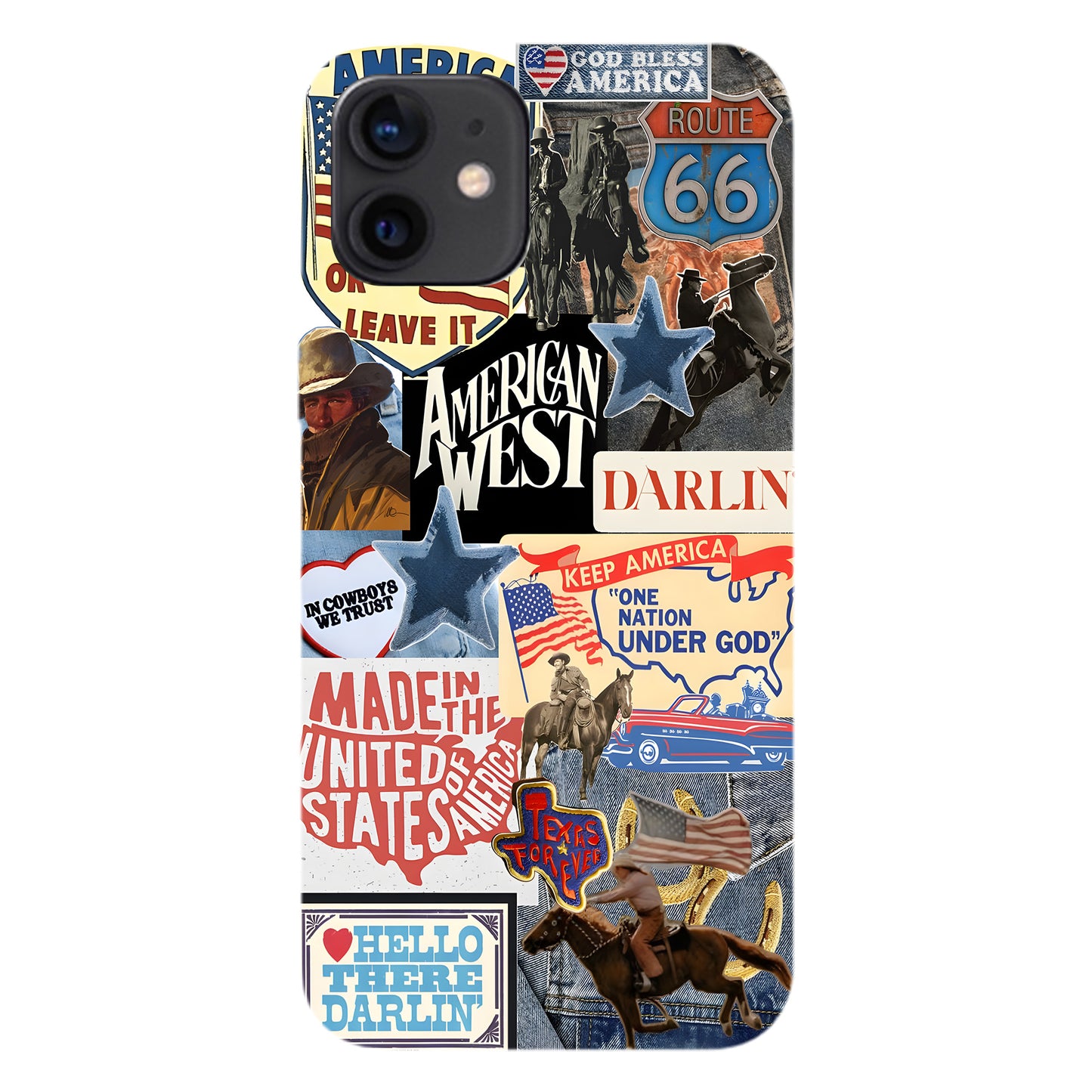 American West Collage – Cowboy Spirit Phone Case