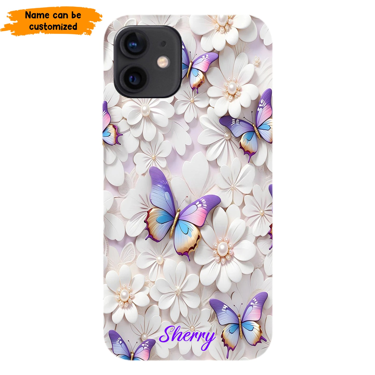 Personalized Beautiful Floral Butterfly Phone Case