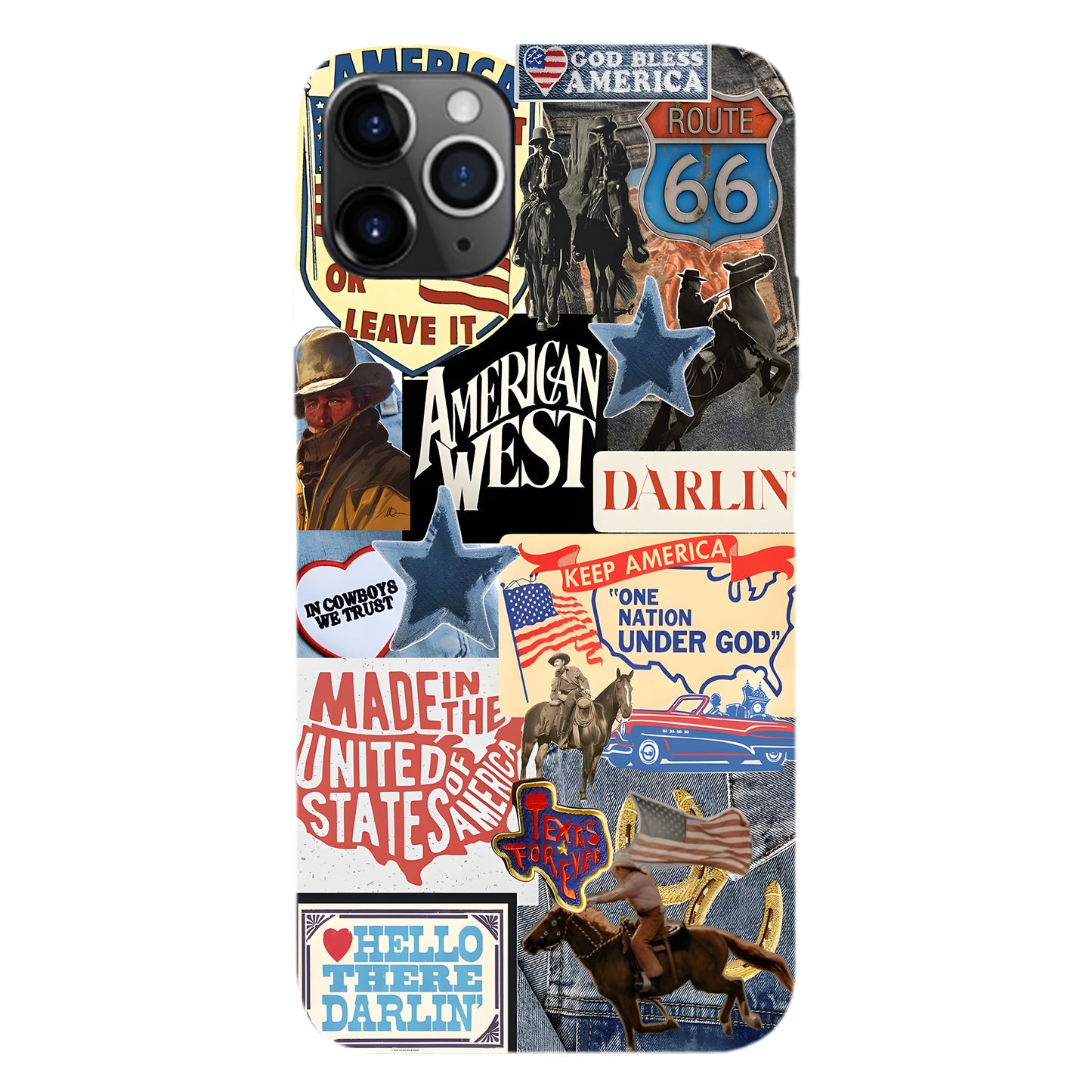 American West Collage – Cowboy Spirit Phone Case