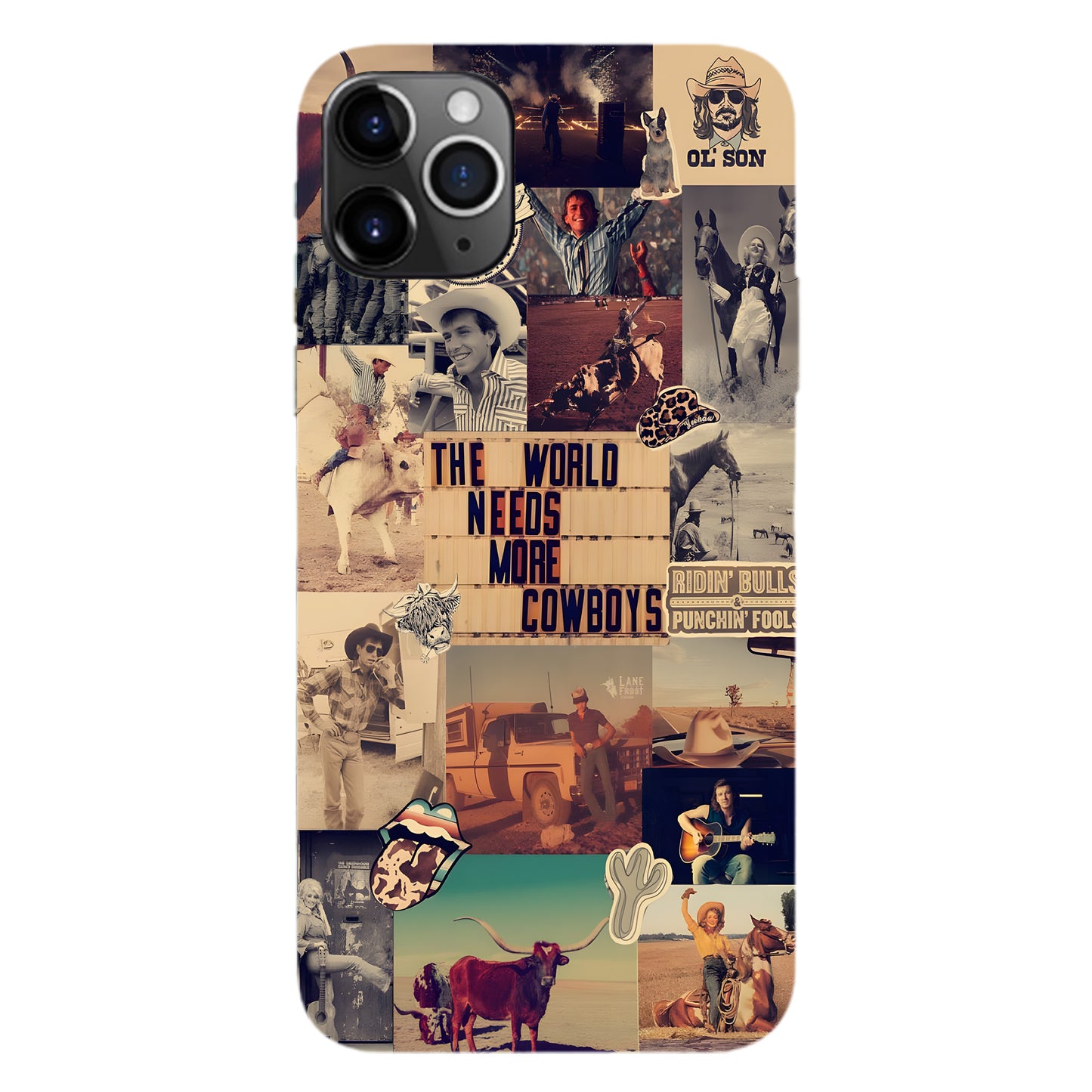 Rodeo Roots Collage – Vintage Cowboy Phone Case