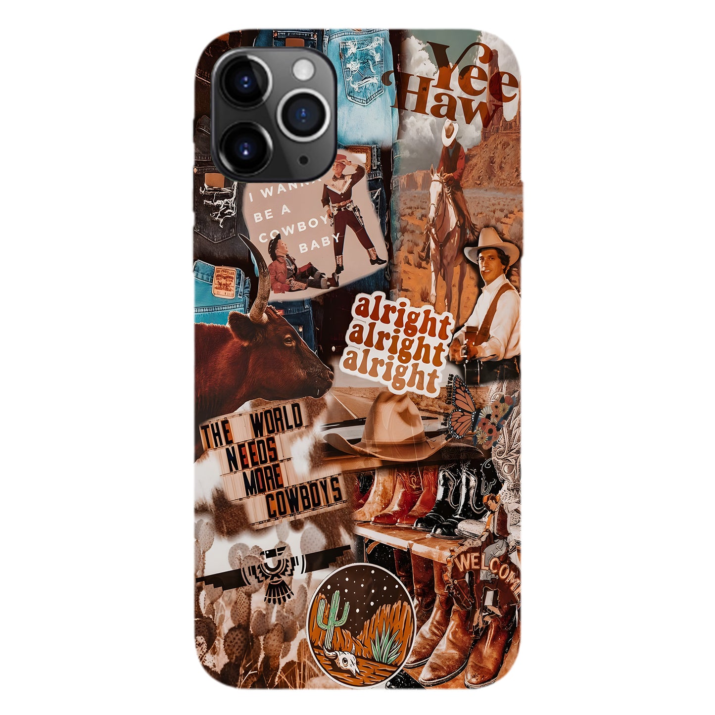 Desert Rodeo Collage – Western Grit Phone Case