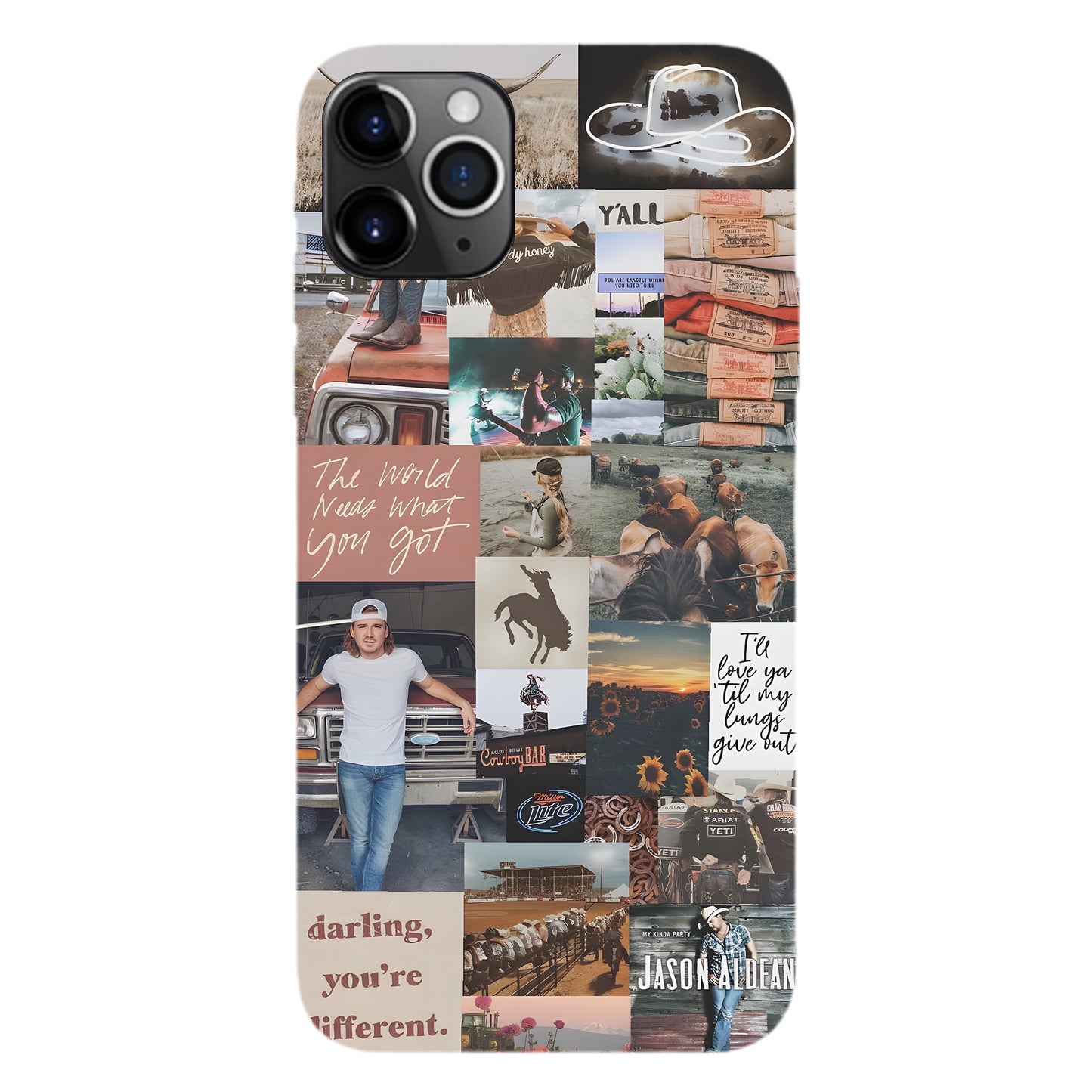 Country Soul Collage – Western Charm Phone Case