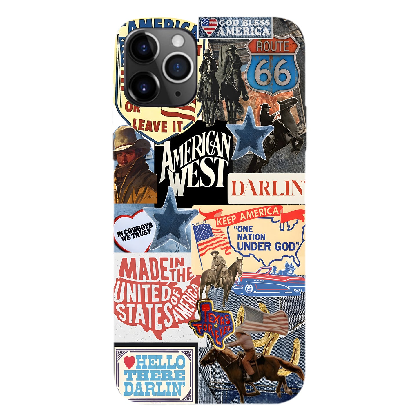 American West Collage – Cowboy Spirit Phone Case