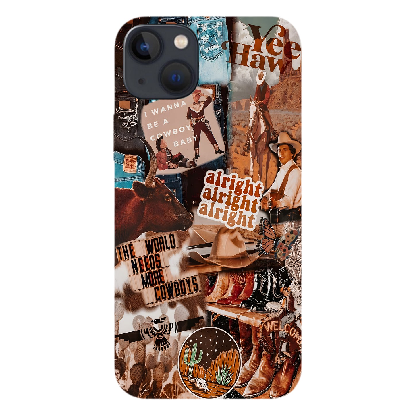 Desert Rodeo Collage – Western Grit Phone Case