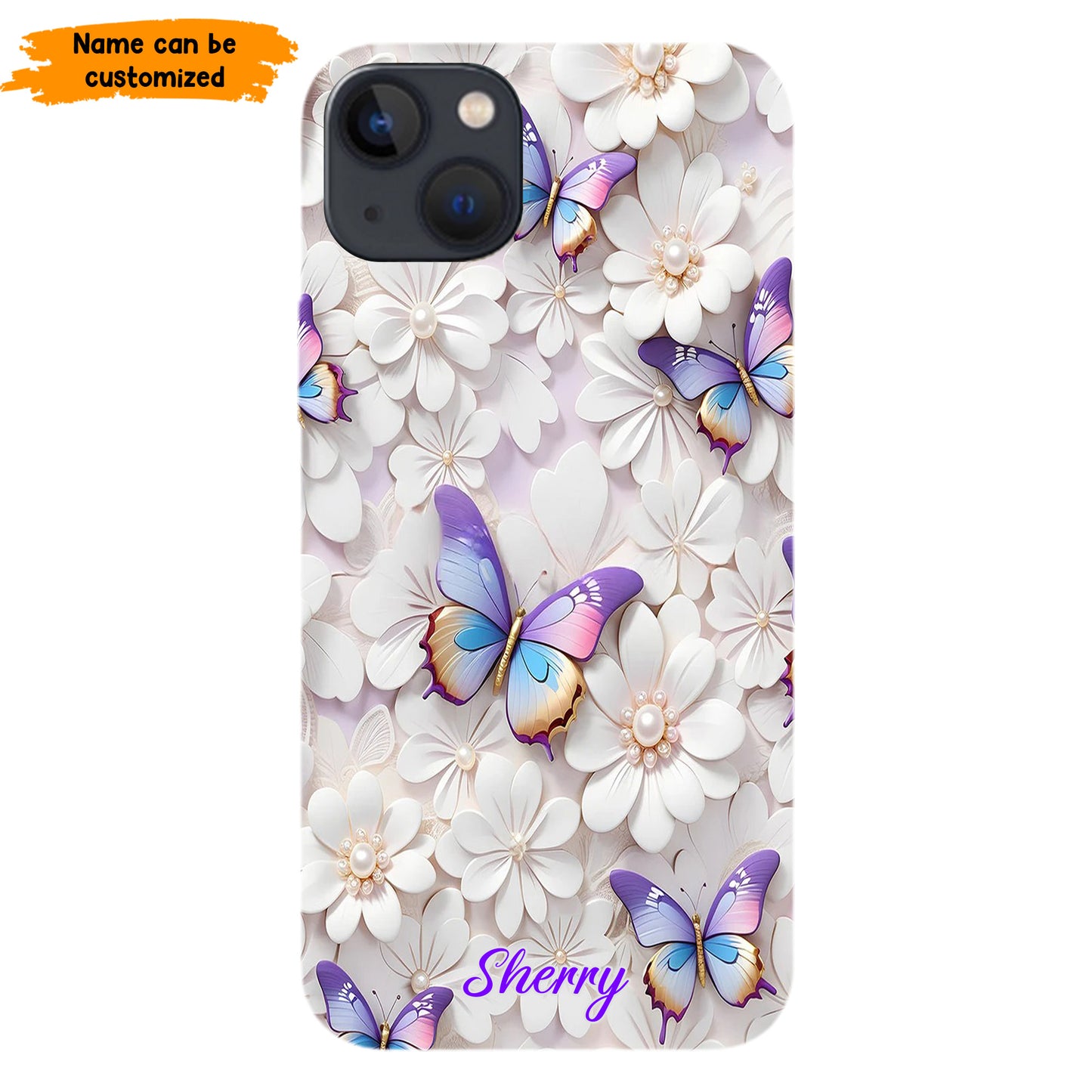 Personalized Beautiful Floral Butterfly Phone Case