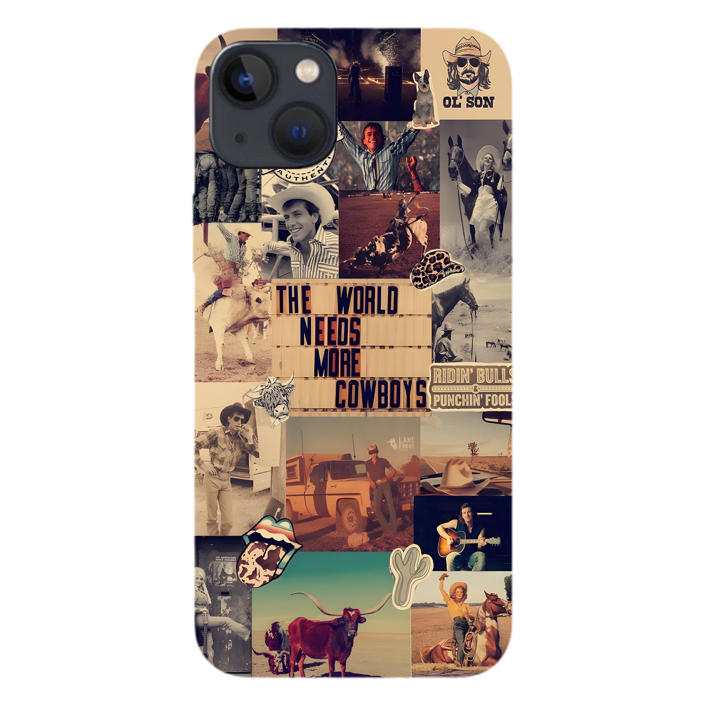 Rodeo Roots Collage – Vintage Cowboy Phone Case