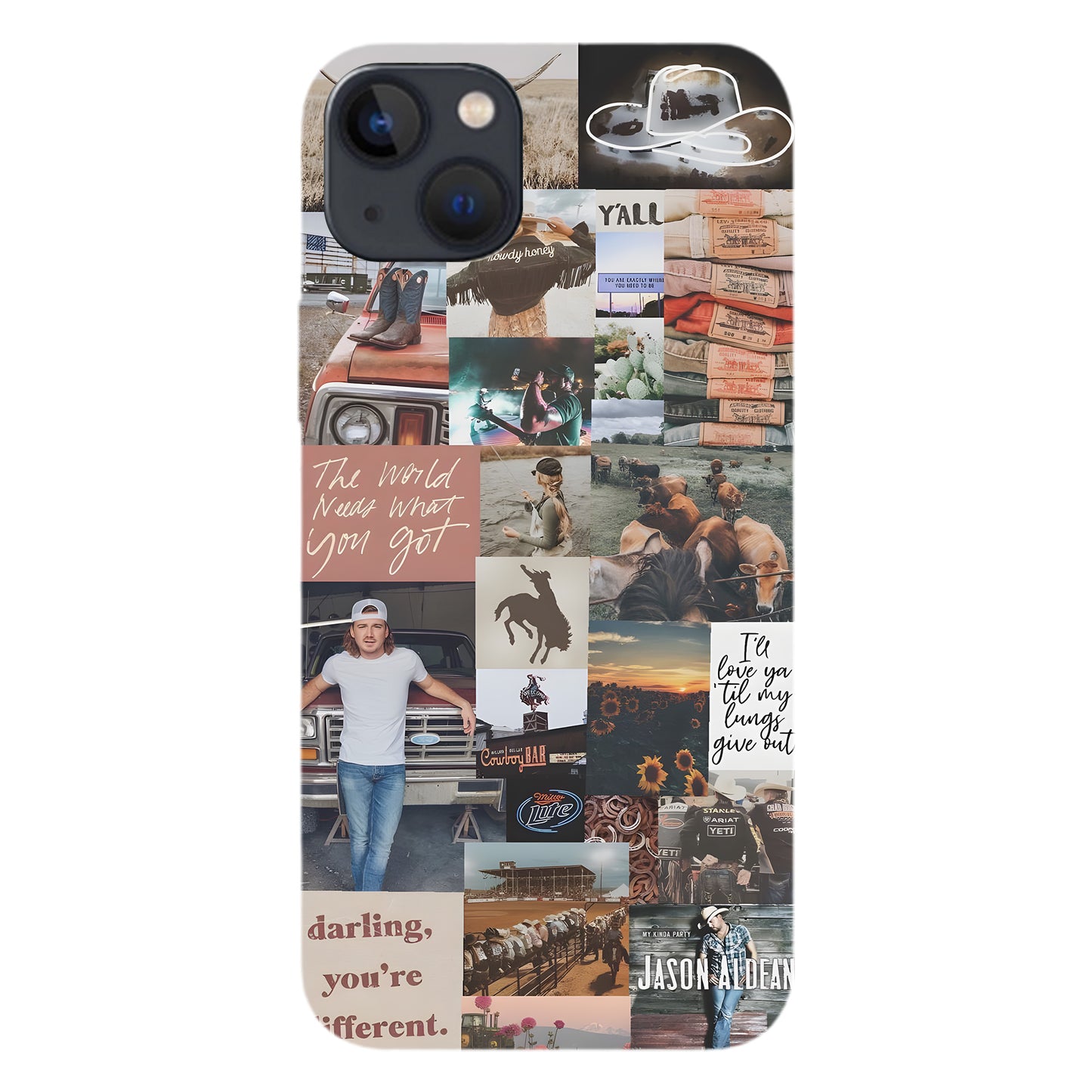 Country Soul Collage – Western Charm Phone Case