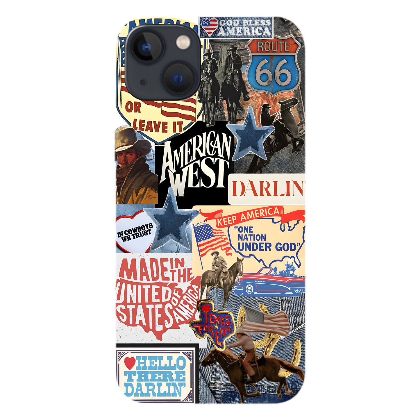 American West Collage – Cowboy Spirit Phone Case