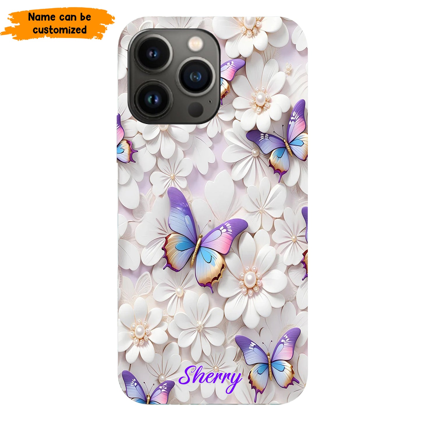 Personalized Beautiful Floral Butterfly Phone Case
