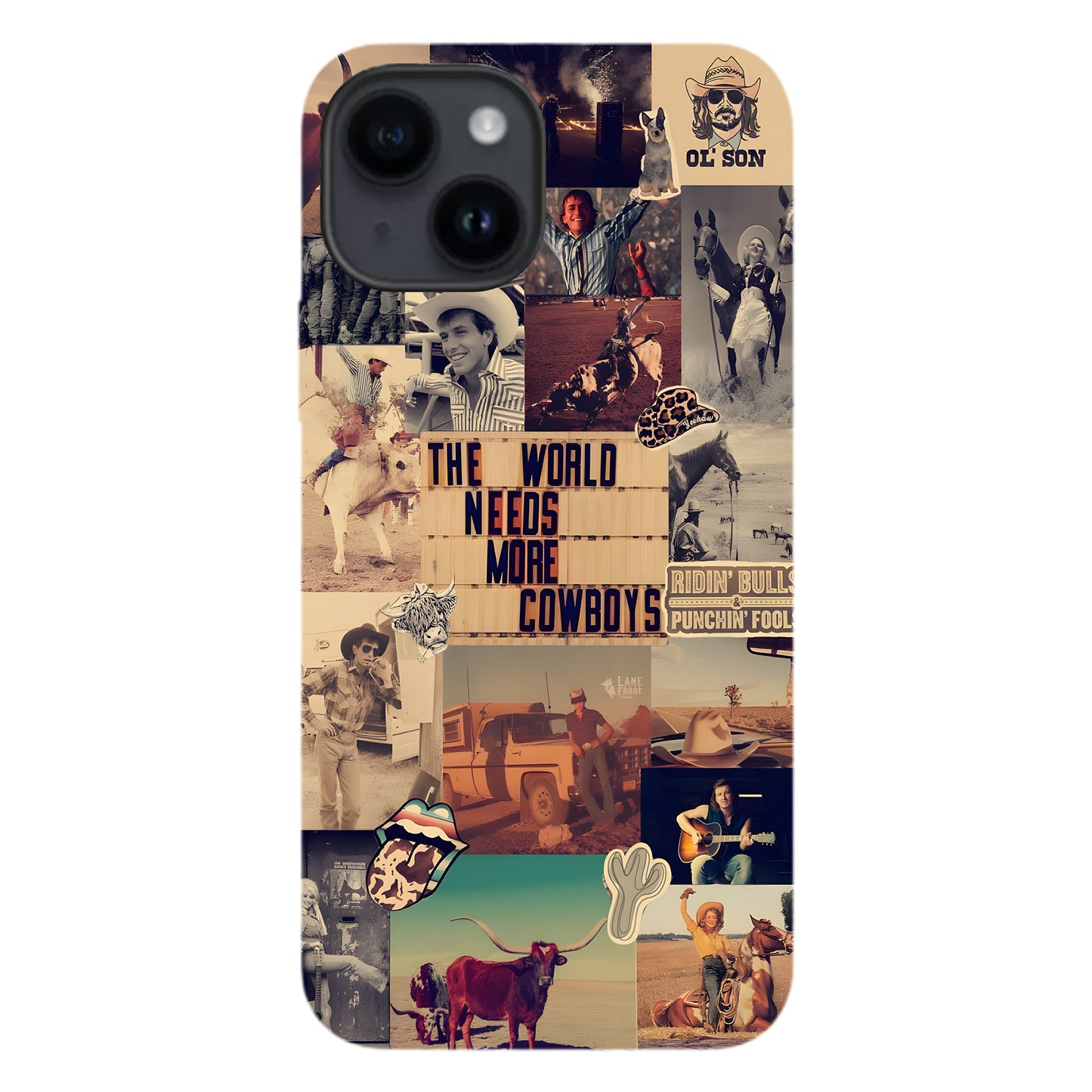 Rodeo Roots Collage – Vintage Cowboy Phone Case